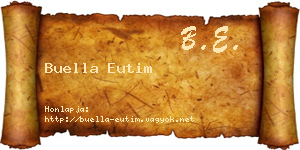 Buella Eutim névjegykártya